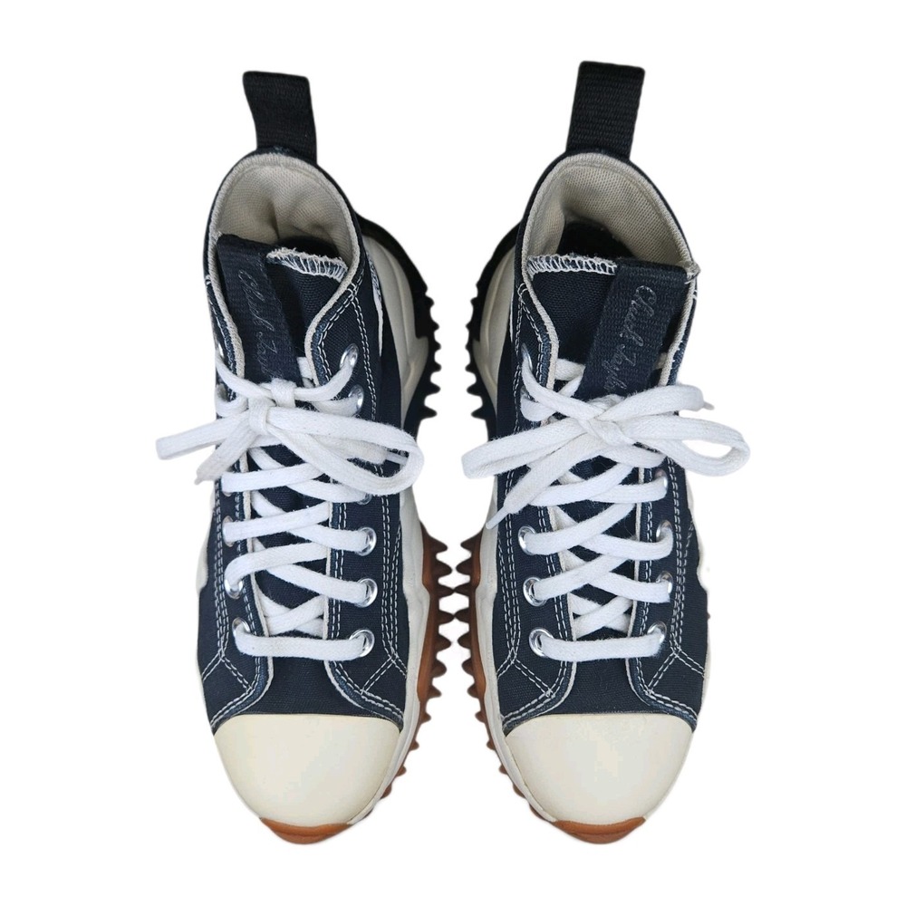 Converse Run Star Motion Platform Sneakers Women 5.5 Black High Top Gum Sole - Picture 5 of 13